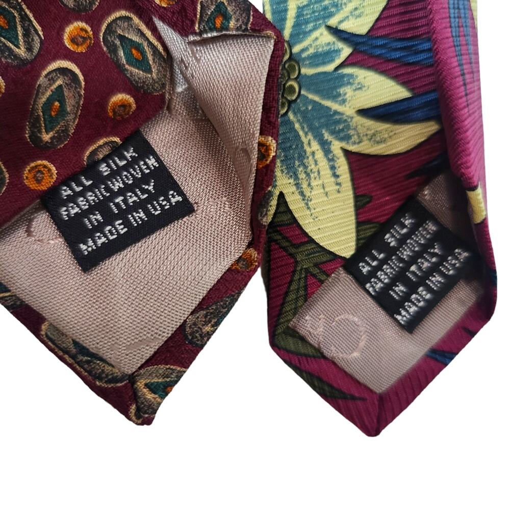 Christian Dior Monsieur Men Tie Lot Italian Silk #327 - Picture 3 of 5